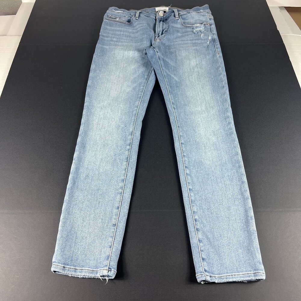 Frame Jeans Women's 31x28* Le Garcon Skinny Boyfriend mid Rise Blue Denim Tag 27